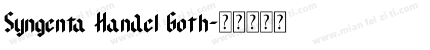Syngenta Handel Goth字体转换